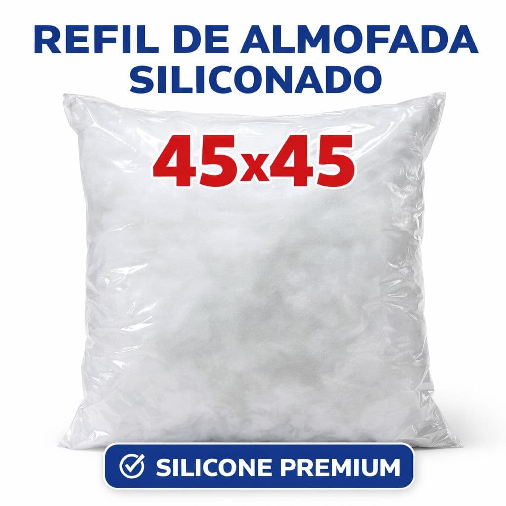 REFIL DE ALMOFADA SILICONADO 45CM X 45CM SUPER MACIO