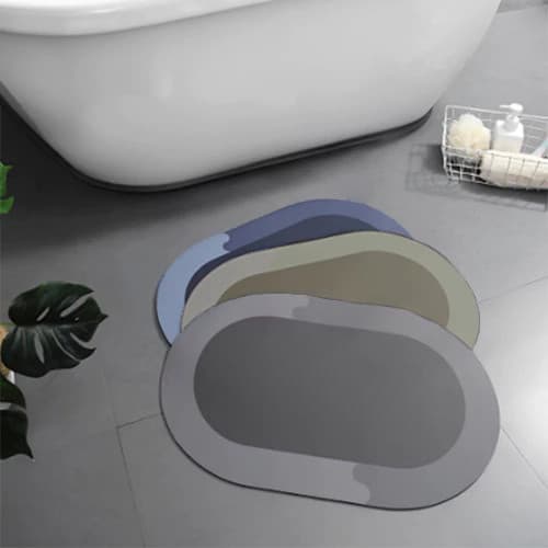 Tapete Antiderrapante Banheiro Secante Lavável para Box Cozinha Piso Macio Absorvente