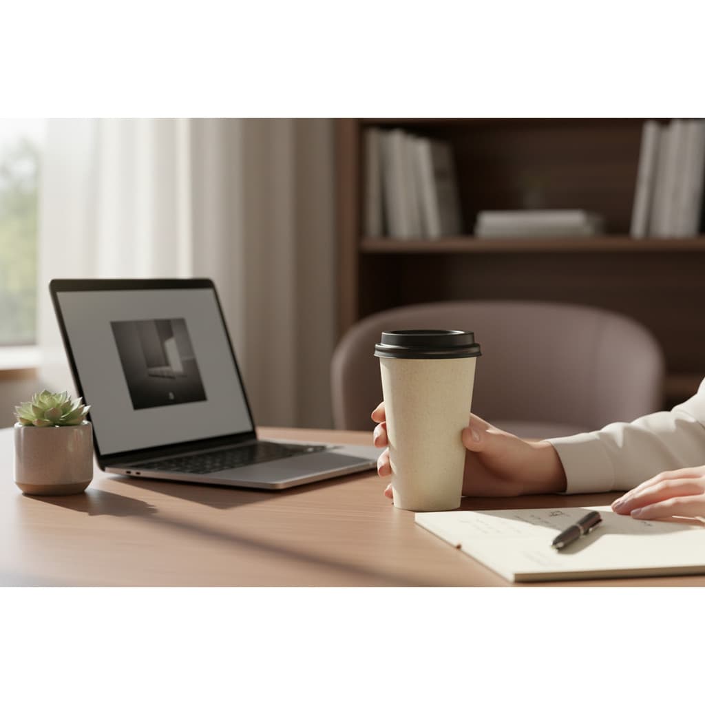 Kit 10 Copos Ecologic 400 com Tampa Bucks M - Linha Premium Café Chá