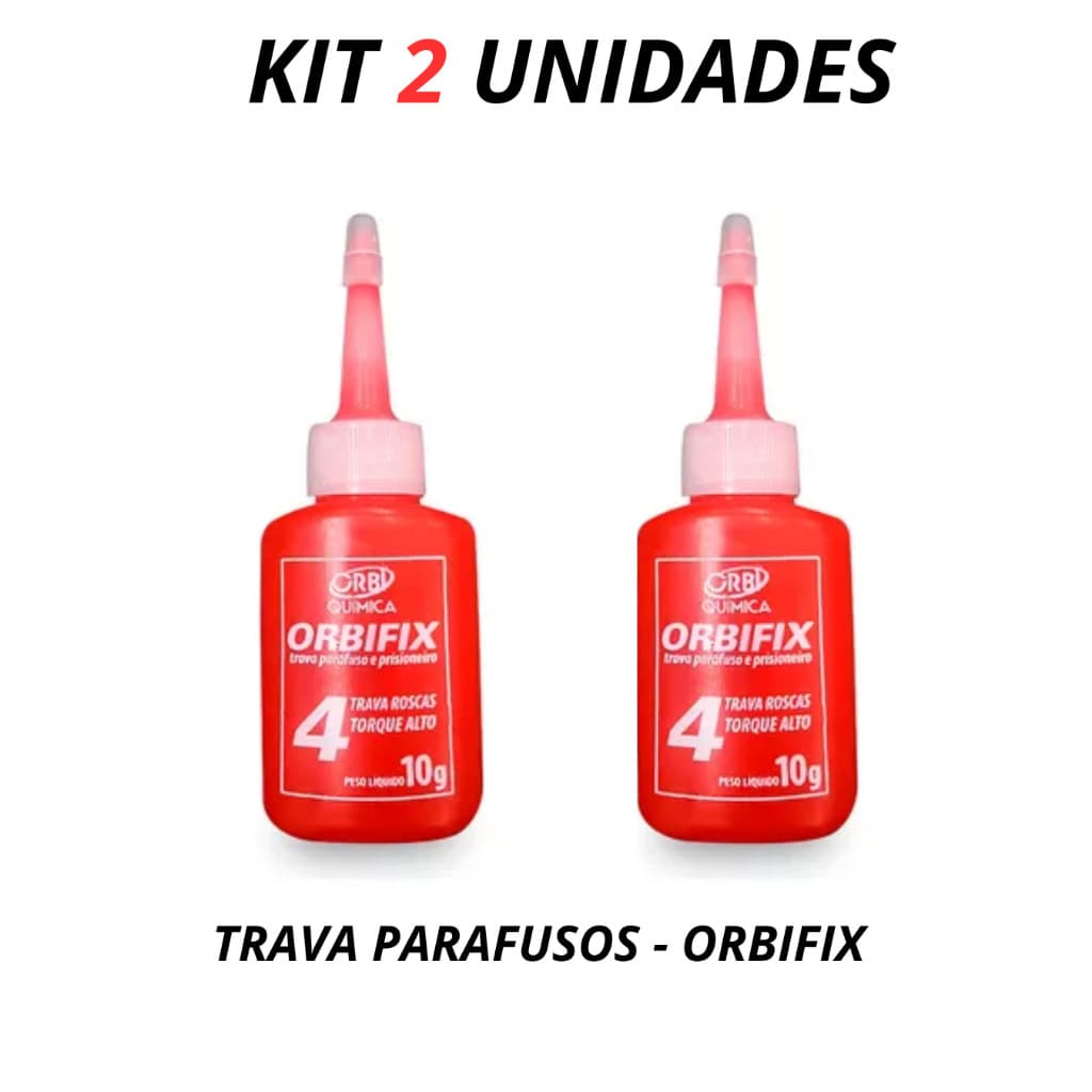 KIT 2 UN Orbifix4 Trava Prisioneiro e Parafusos Toque Alto 10g - Vermelho
