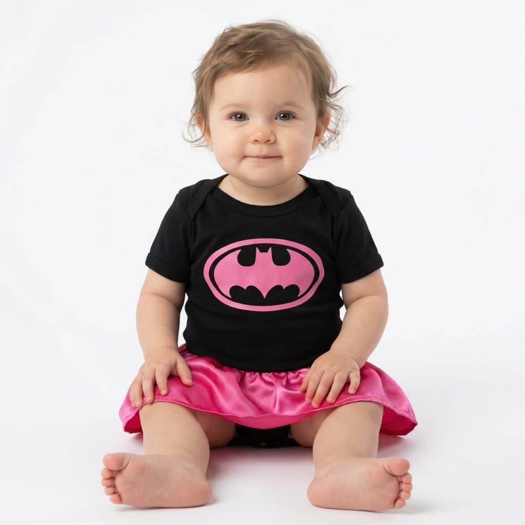 Body Bebê Menina Batgirl Temático Conjunto Infantil Mesversario Envio Rápido Barato Promoção