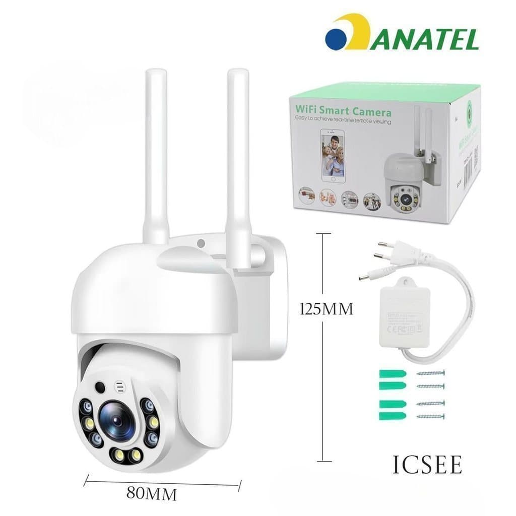Câmera de Segurança Wi-Fi 2.4G Inteligente ICSEE com Visão Noturna HD marisa