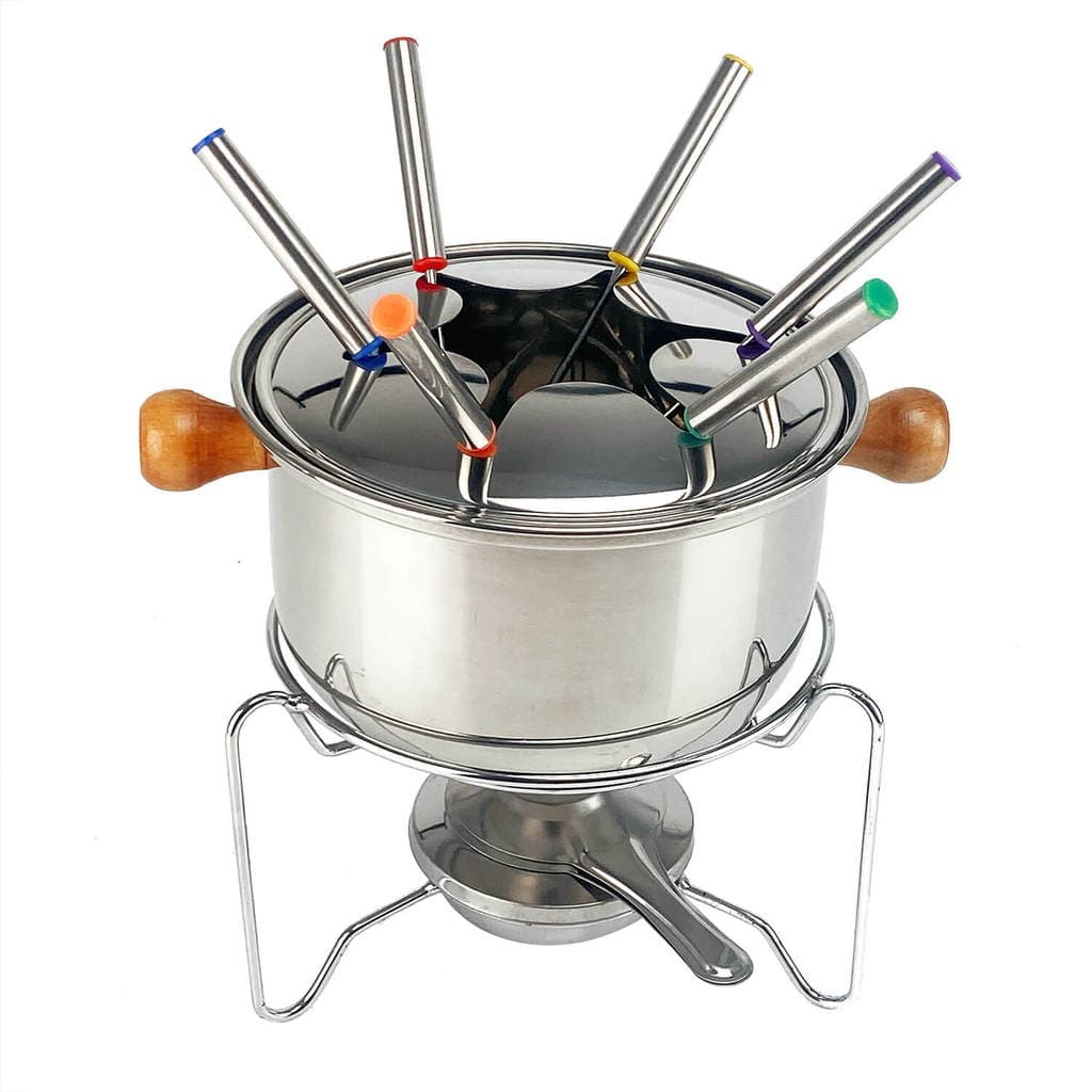Kit Jogo Aparelho de Fondue 10 Peças Inox