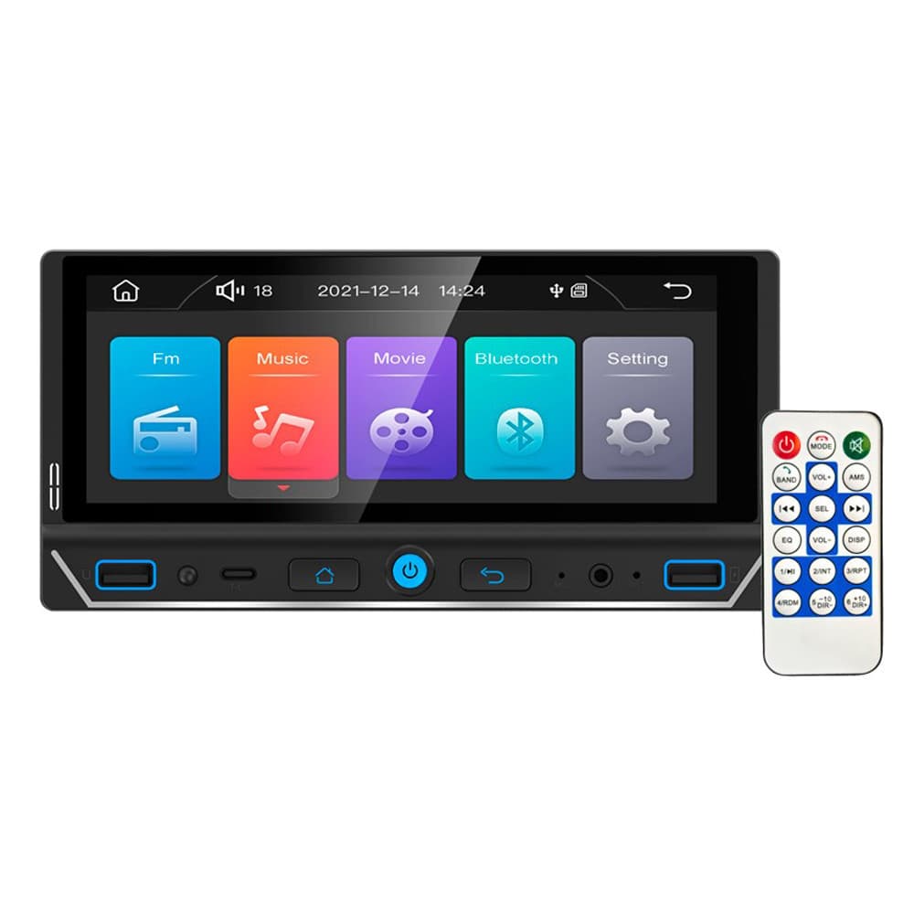 Multimídia MP5 S10 1996 até 2011 Tela 6.86" Polegadas 1 Din Carplay e Android Auto Sem Fio - Roadstar RS-686BR Pro Line