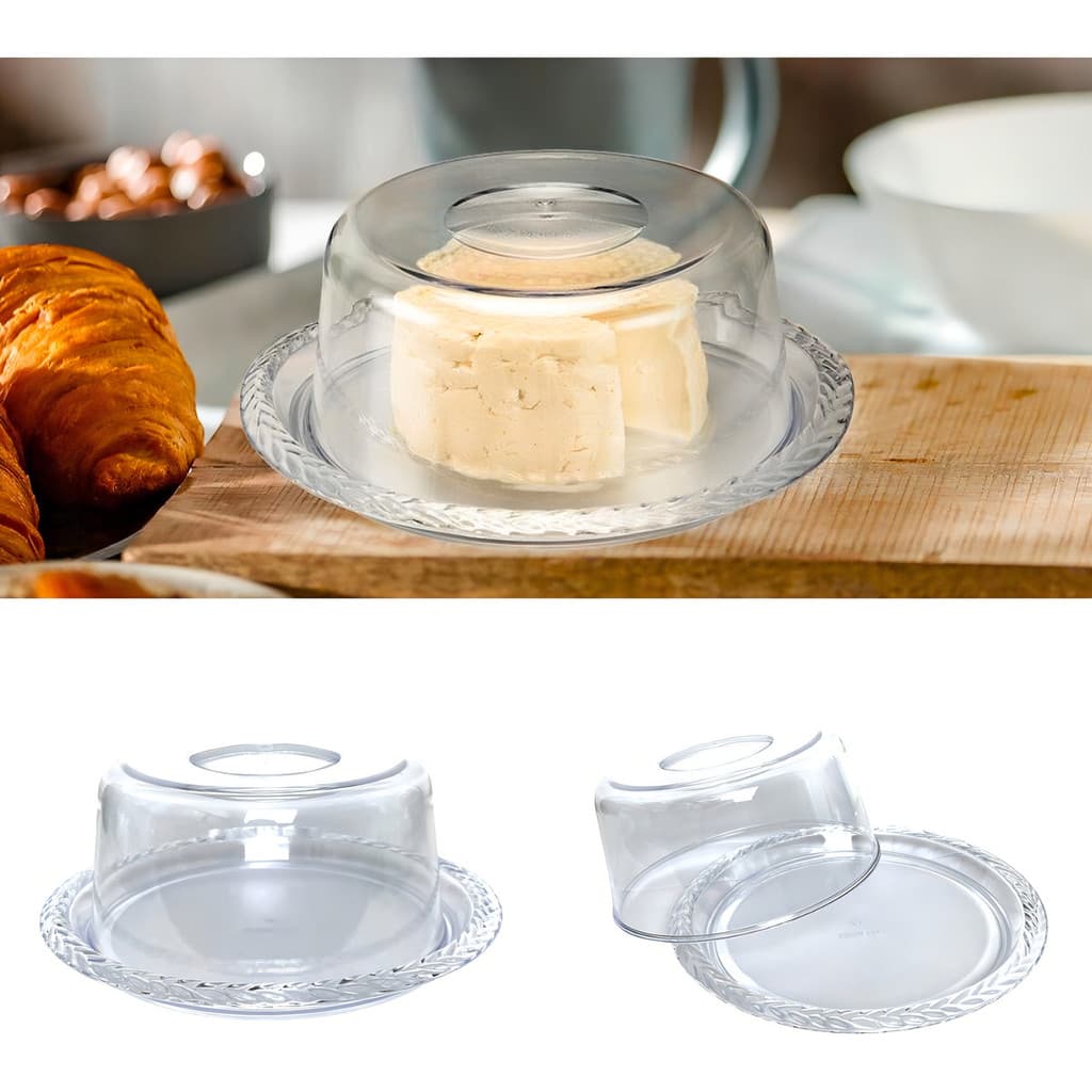 Super Oferta -Porta Queijo Com Tampa Acrílico - Queijeira Cozinha Cor Transparente