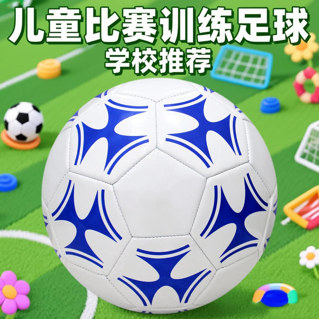 Três futebol Universal costurado à máquina em pvc competição de treinamento escolar primária infantil bola à prova de ex