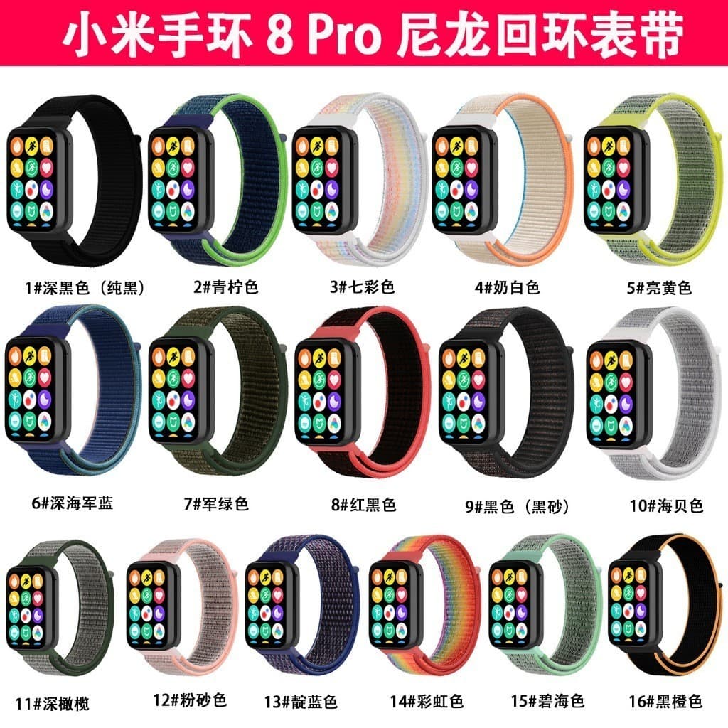 Pulseira De Nylon Substituição Respirável Para Xiaomi Mi Band 8 Pro 9 Pro / Redmi Watch 4