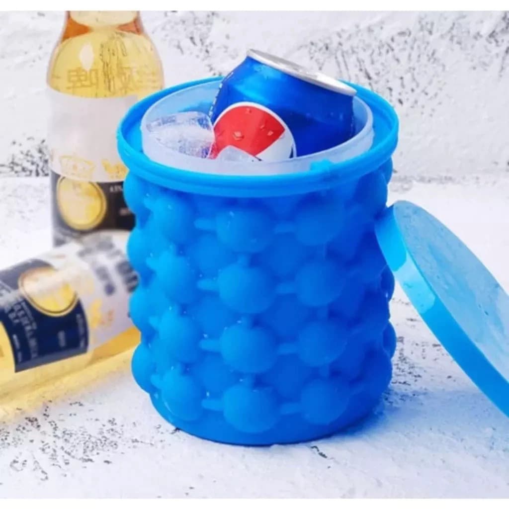 Balde Gelo Silicone Pote Drinks Térmico Conserva Recipiente Vasilha Cubos Latas