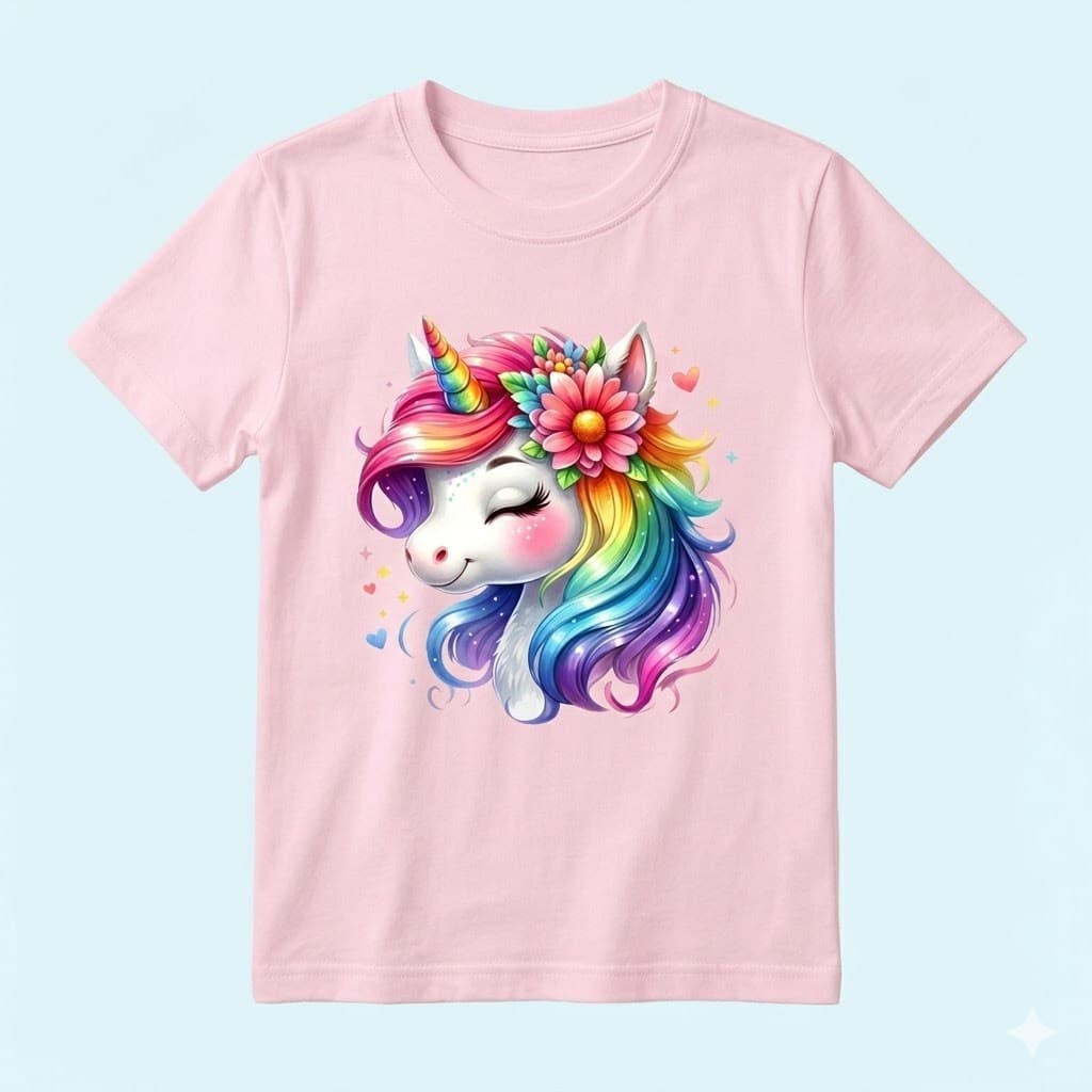 Camiseta Infantil Menina Estampa Unicórnio