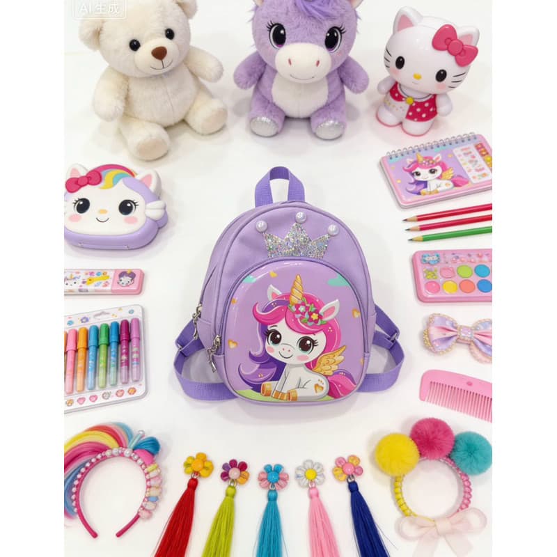 Mochila De Animal Fofa De Desenho Animado Para Crianças , Bolsa Escolar De Jardim De Infância , Presente De Feriado , Ad