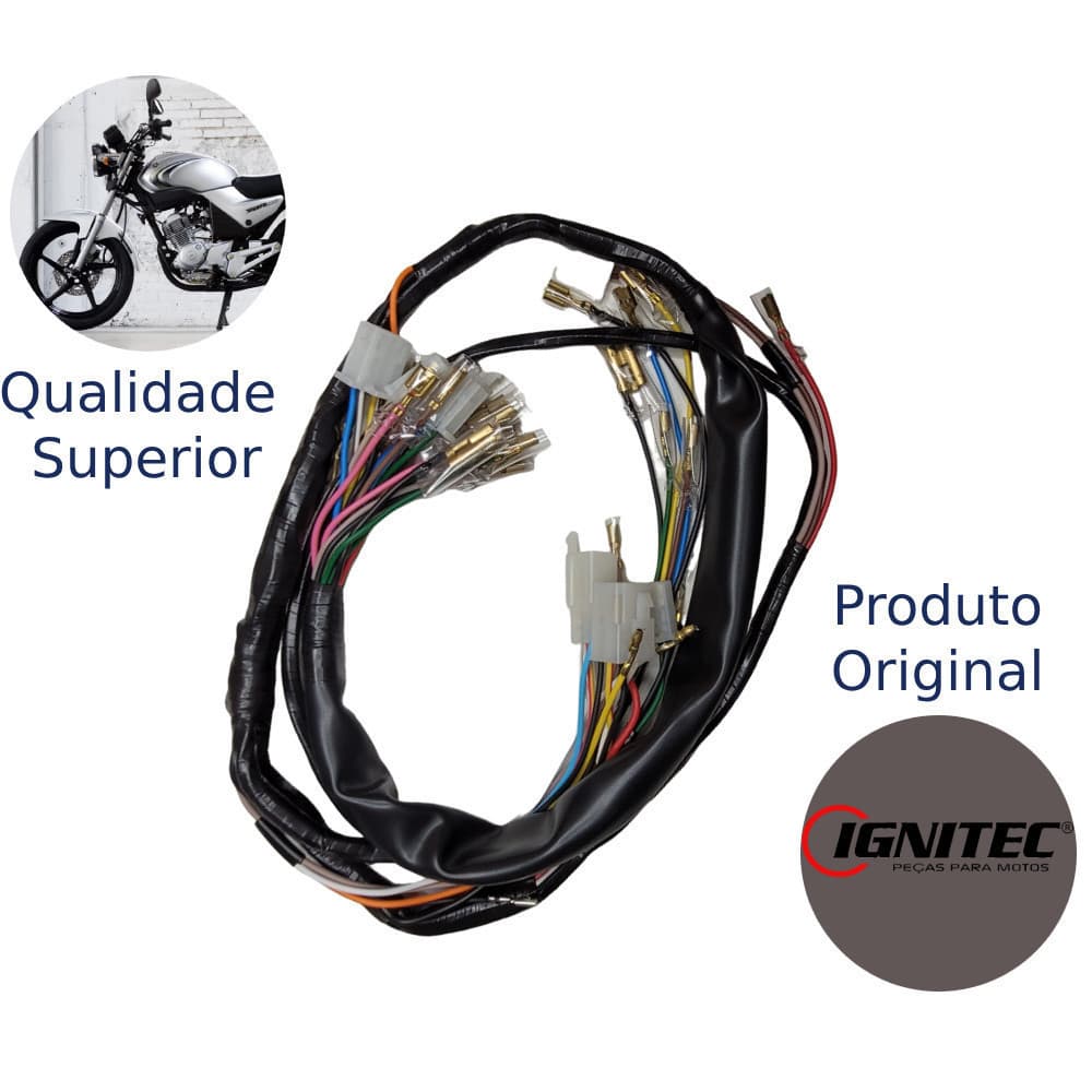 Chicote Principal (Fiação) Yamaha YBR 125K (pedal) 2006 até 2008 (2006, 2007 e 2008)