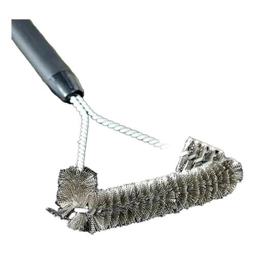 Escova Para Limpar Grelha De Churrasqueira Aço Inox Emporium Preto