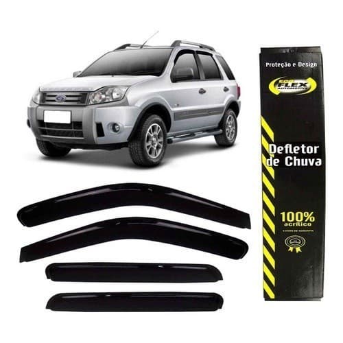 Calha de Chuva Defletor Ford Ecosport 2003 2004 2005 2006 2007 a 2012 4 Portas | Original Ecoflex