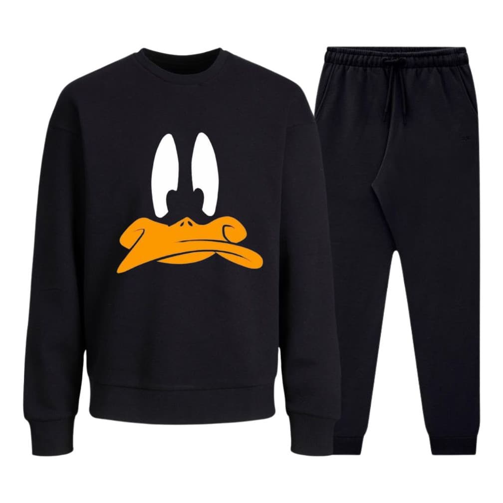Conjunto Abrigo Calça Moletom Infantil Desenho Patolino