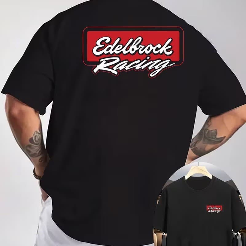 Camiseta Edelbrock Racing Camisa Blusa Unissex Masculino Feminino 100% Algodão Street Wear Plus Size