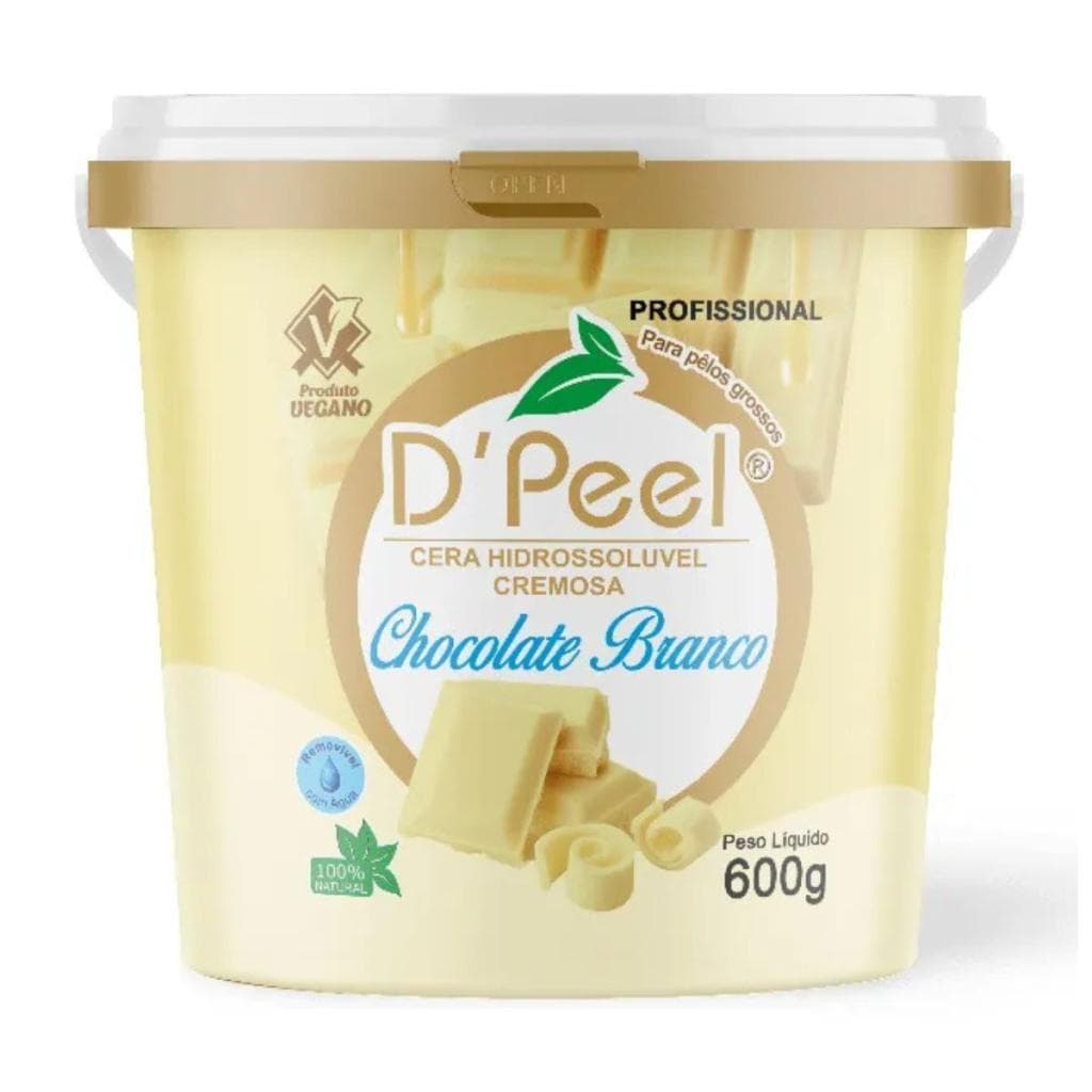 D´Peel - Cera Depilatória Morna 600g - Chocolate Branco  - Reds
