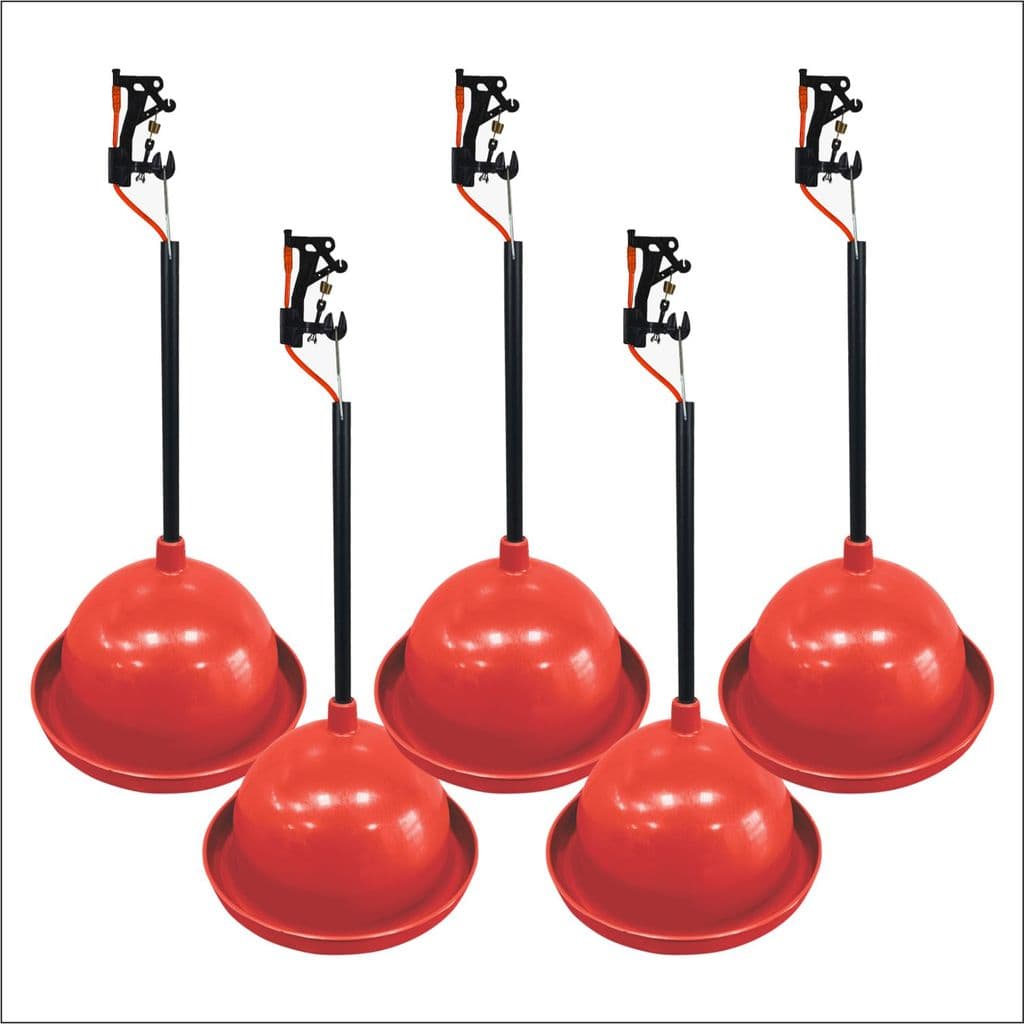 Kit 5 Bebedouro Frango Aves Pendular Automático Resistente