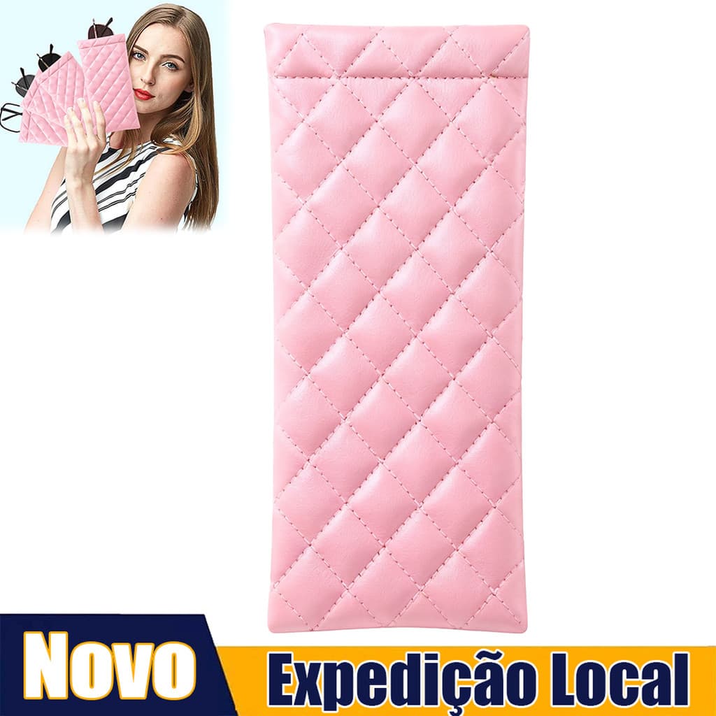 Cosméticos, óculos de sol, Bolsa de armazenamento Carregador, bolsa de armazenamento portátil rosa, Unissex, macia