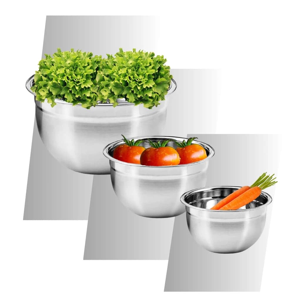 Tigela Inox Bowl 28cm Multiuso Profissional Bater Bolo Misturar Ovos Massas Ingredientes