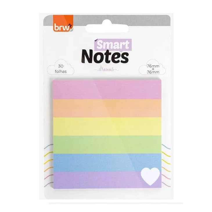 BLOCO SMART NOTES 76X76MM DREAMS 30 FOLHAS ANOTAÇÕES - BRW