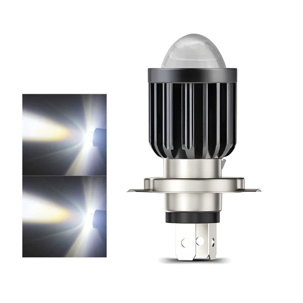 Lâmpada Luz Led H4 Projetor Motocicleta Carro Super Branca 6500k 12v