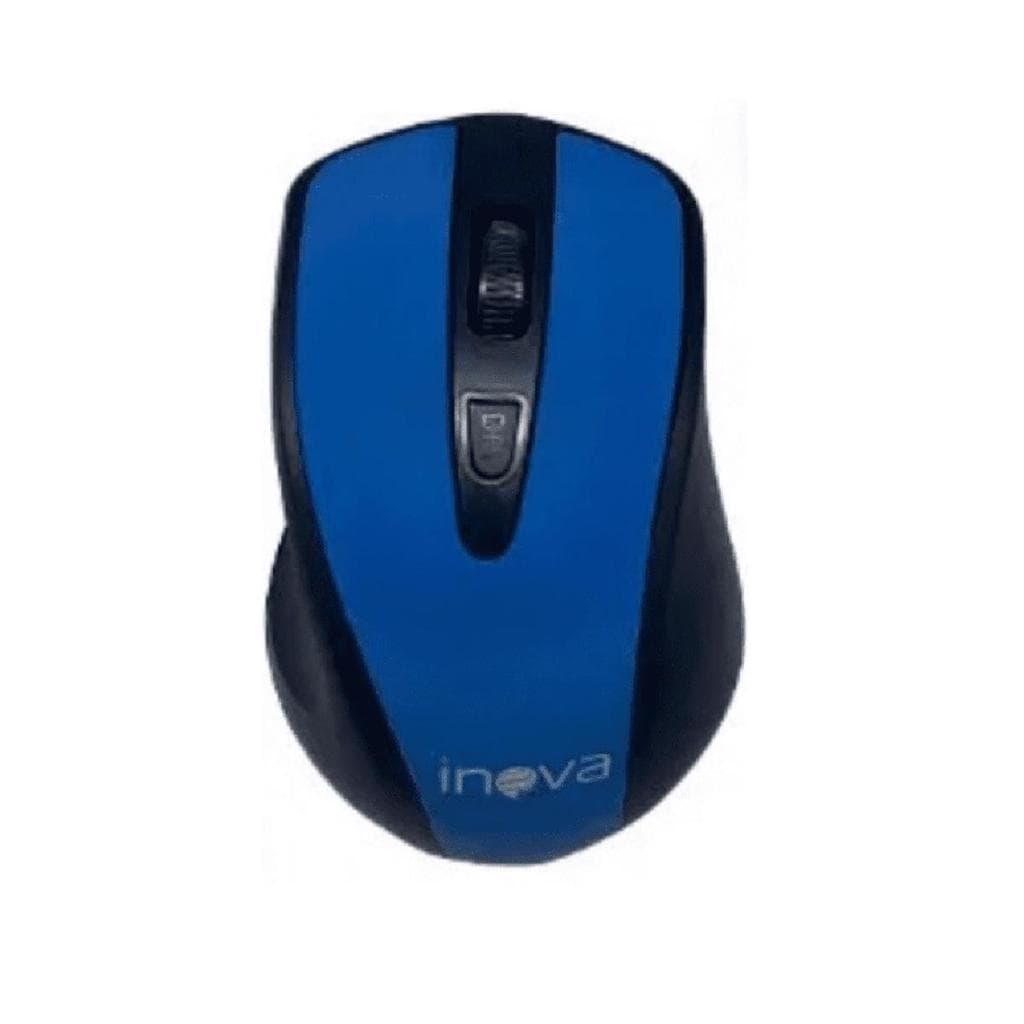 Mouse Optico Inova Sem Fio Azul USB 3.0 A Pilha MOU-8580