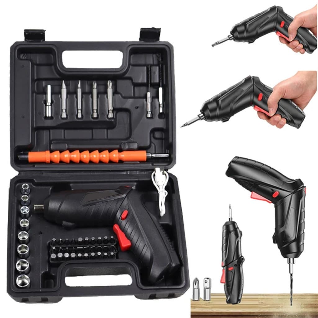 Kit De Chave De Fenda Doméstica Com Mala Leve Portátil Recarregável USB