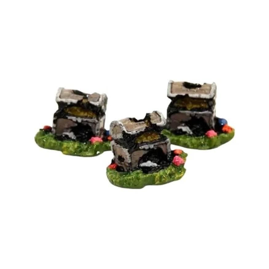 Fragata Kit Bau Mini 3 Pc Enfeite Para Aquário