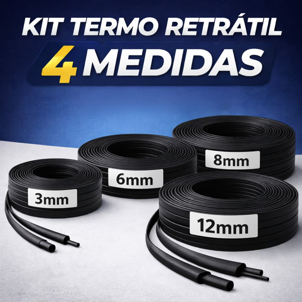 ESPAGUETE TUBO TERMORETRÁTIL 3MM 6MM 8MM 12MM - 20M 10M 5M