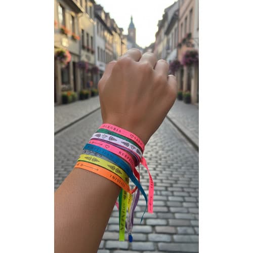 500 Fitinhas Pulseiras Amarrar Coloridas Intenções Virtudes Desejos
