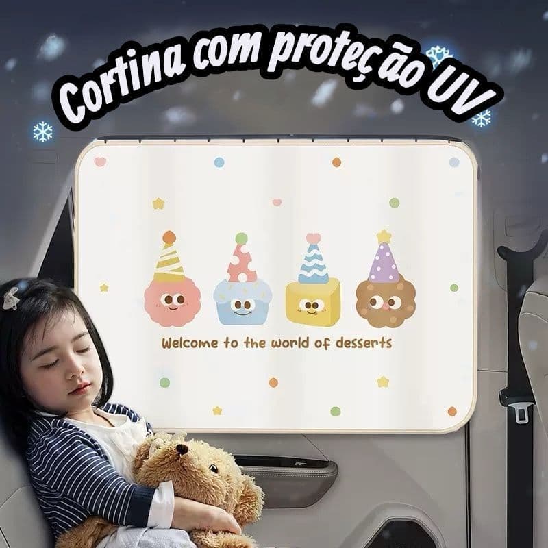 Cortina Protetor Para carros Solar Janela Bebê Infantil Carro pára-sol magnético lateral isolamento térmico