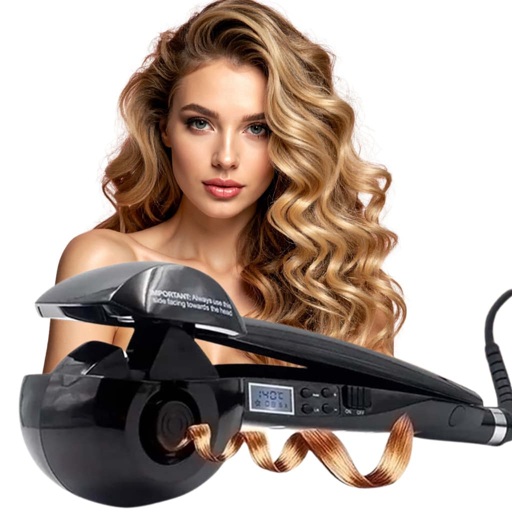 Modelador de Cachos para Cabelo Automático Profissional Premium Cerâmica Com Controle de Temperatura