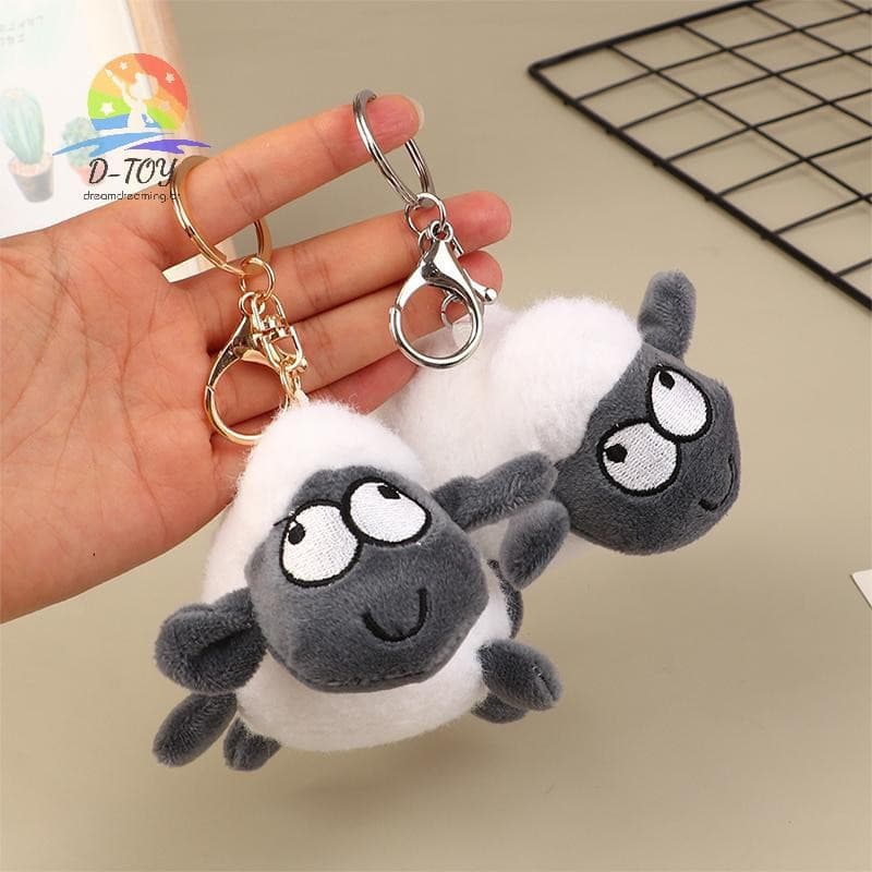 D-Toy Sheep Bonito Chaveiro Recheado Pingente De Pelúcia Decoração Presentes Para Crianças Ovelha Anime .