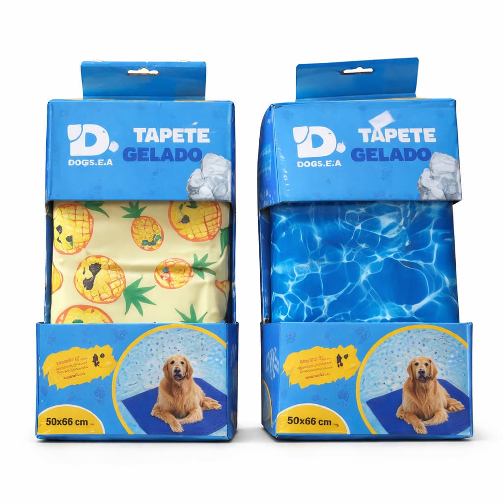 Tapete Gelado Refrescante para Pets 50x65cm | Conforto Térmico para Cães e Gatos