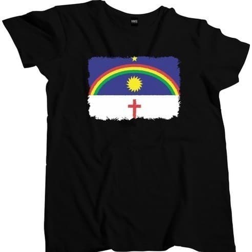 Camisa Masculina Bandeira Estado Do Pernambuco Aquarela