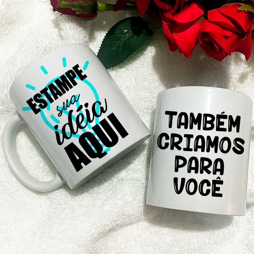 Kits Caneca Xicara Personalizada com sua arte