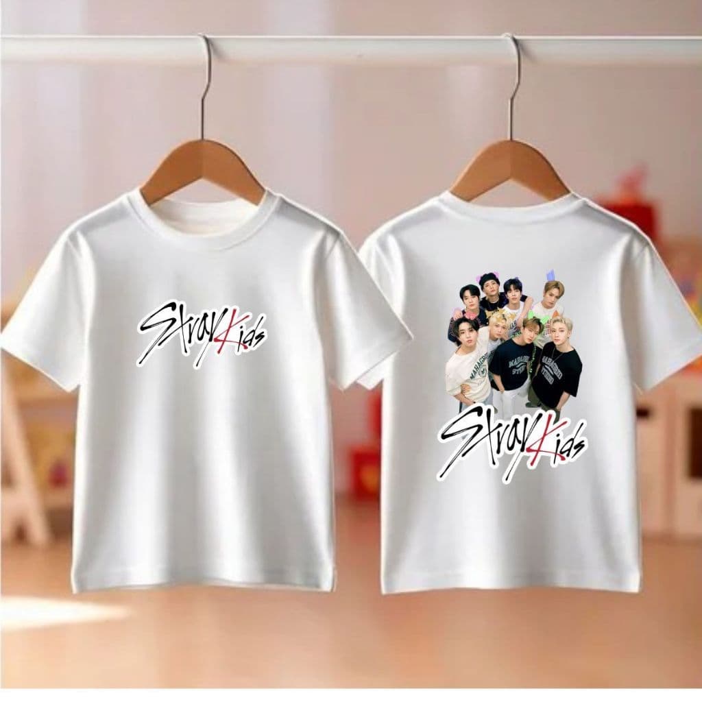 Camiseta Infantil Grupo Kpop Stray Kids Skzoo Menino Menina