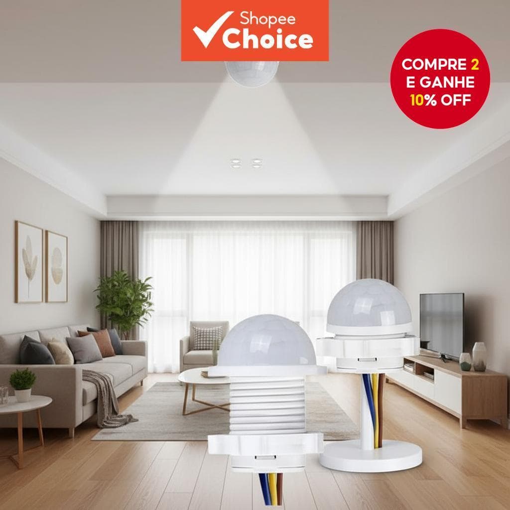 2PCS Interruptor Automático Sensor PIR 110V 220V Detecção de Movimento Infravermelho para Iluminação Inteligente de
