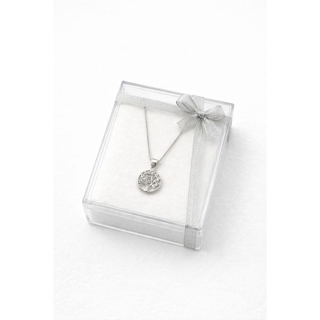 Colar Árvore da Vida Feminino Dourado ou Prata com Zircônia –  Pingente Redondo Minimalista Presente
