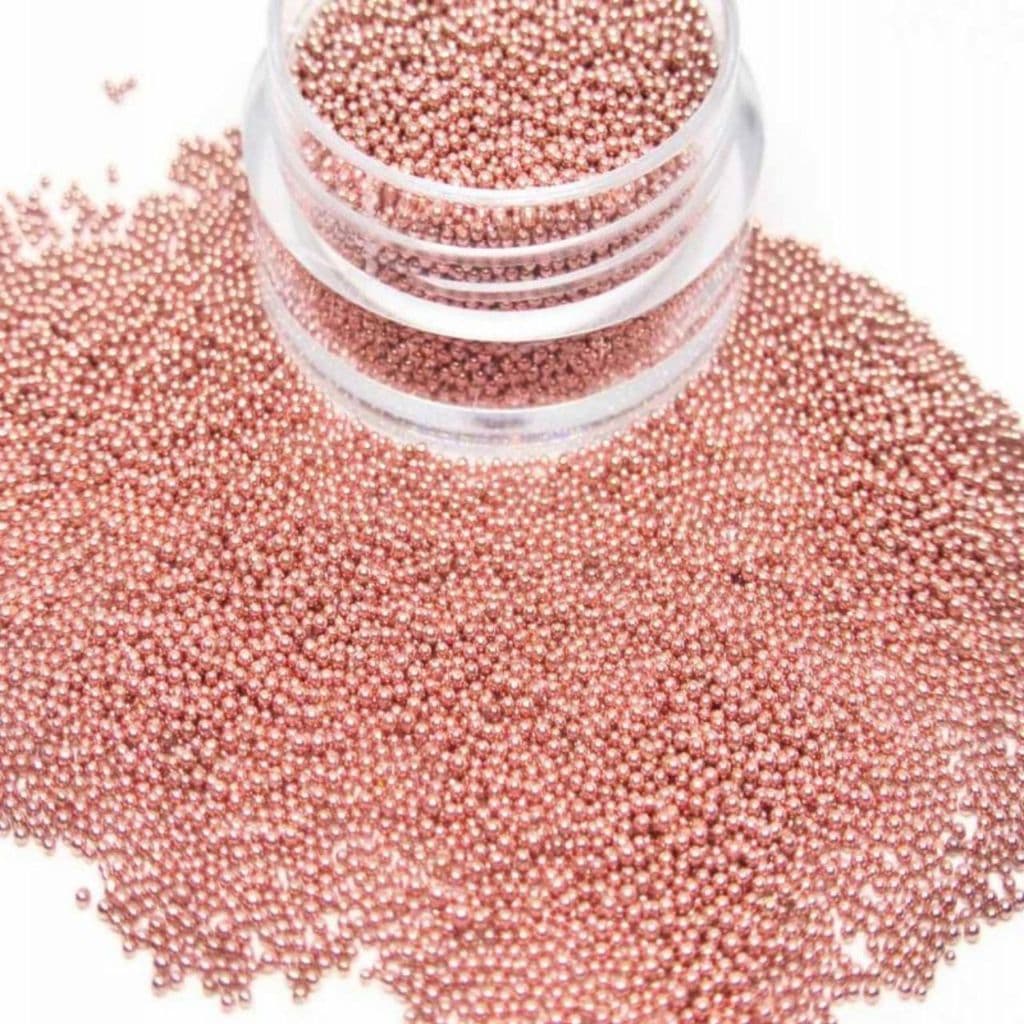 Caviar para Unhas 1mm Rose Gold Helen Color Decoração