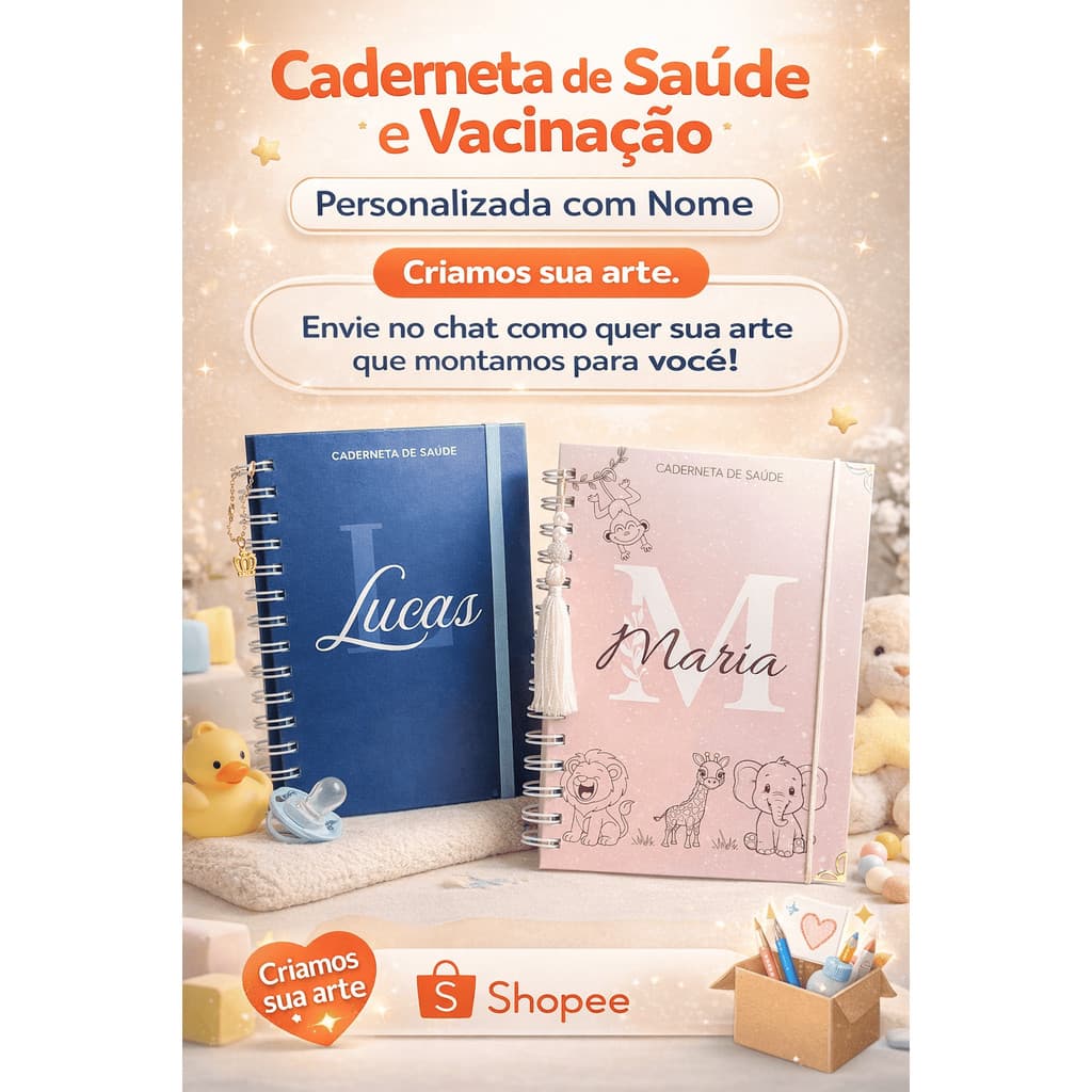 Caderneta de Saúde e Vacinação Personalizada com Nome