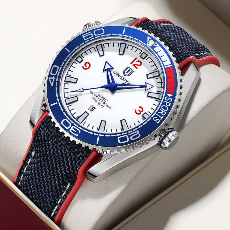 Relógio Masculino Qingxiya Esportivo Quartzo | À Prova d’Água | Silicone | Calendário + Luz Noturna
