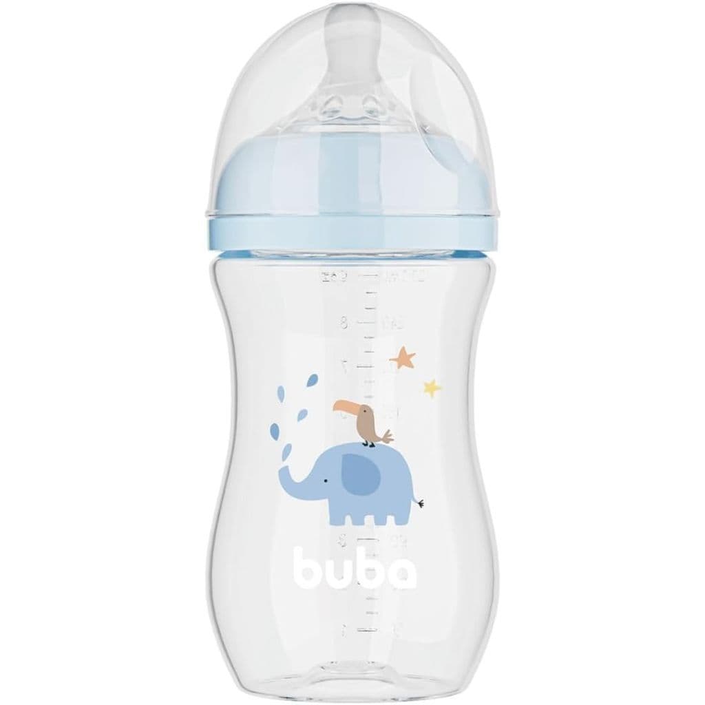 Mamadeira Easy Flow Elefante Azul 270ml Buba 17253