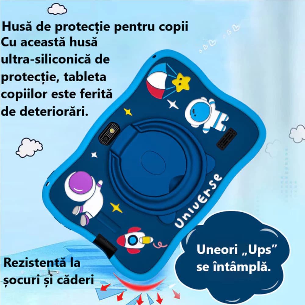 Tablet Infantil Android Q8 7 Polegadas Quad Core 16GB 8GB RAM Wi-Fi 5G Bluetooth 5.0 Resistente