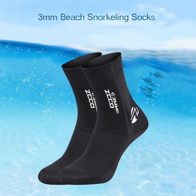 1 Par De Meias De Neoprene De 3mm Fato Quente De Mergulho Botas Antiderrapantes Para Homens Mulheres
