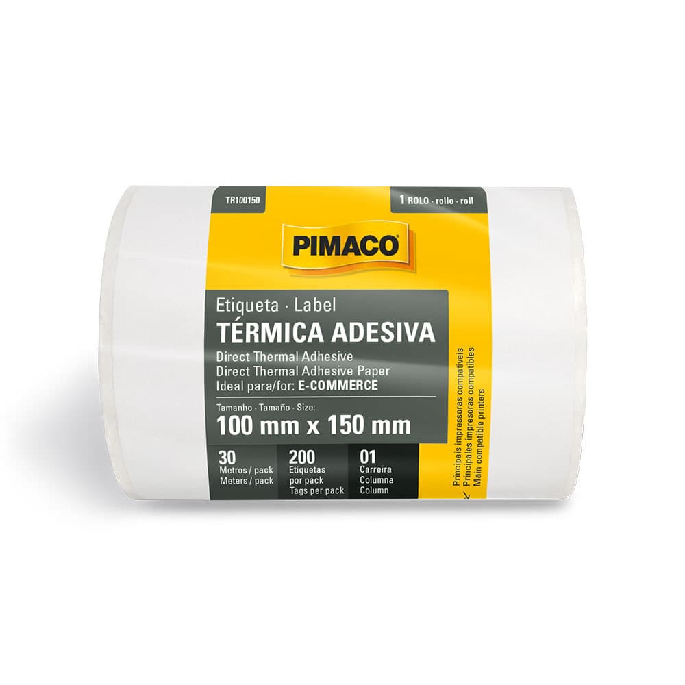 Etiqueta térmica e-commerce TR100150 100x150 1 coluna com 200 etiquetas Pimaco