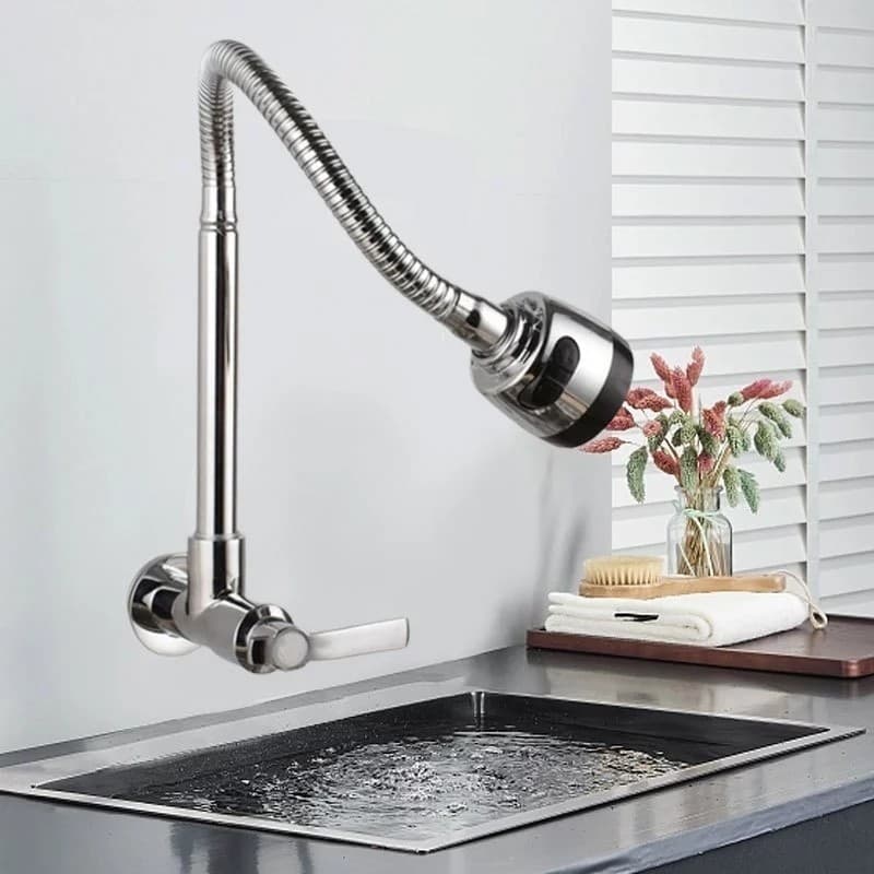 Torneira Cozinha Inox Pressão Giro Adaptador Ducha Flexível Bico Chuveirinho Pia Achadinhos