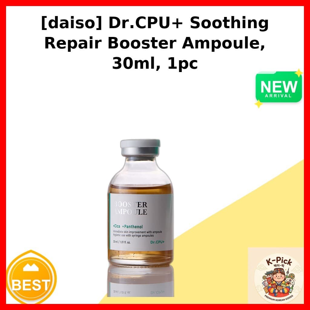 [daiso] Dr.CPU + Ampola Booster Reparadora Calmante , 30ml , 1 Unidade/Coreana/Recuperação Da Pele/100 % Genuína Por k_p