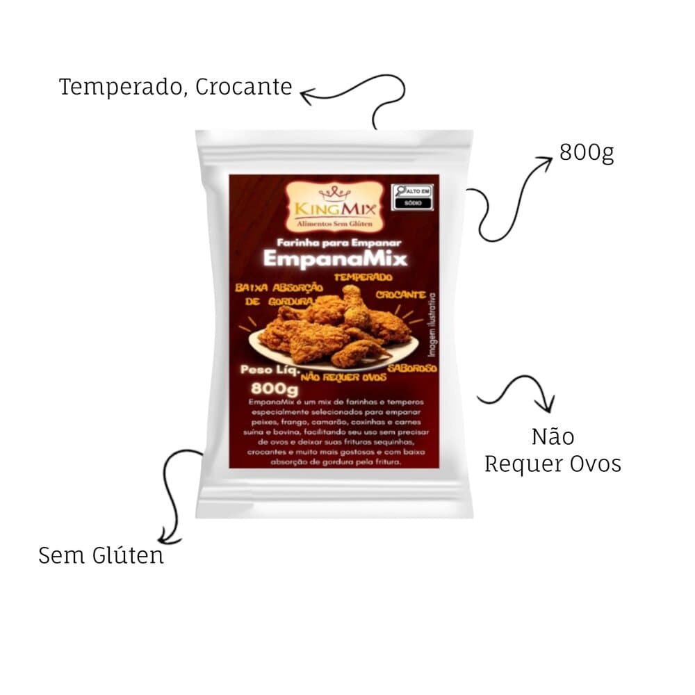 Mistura para Empanar 800g Sem Glúten