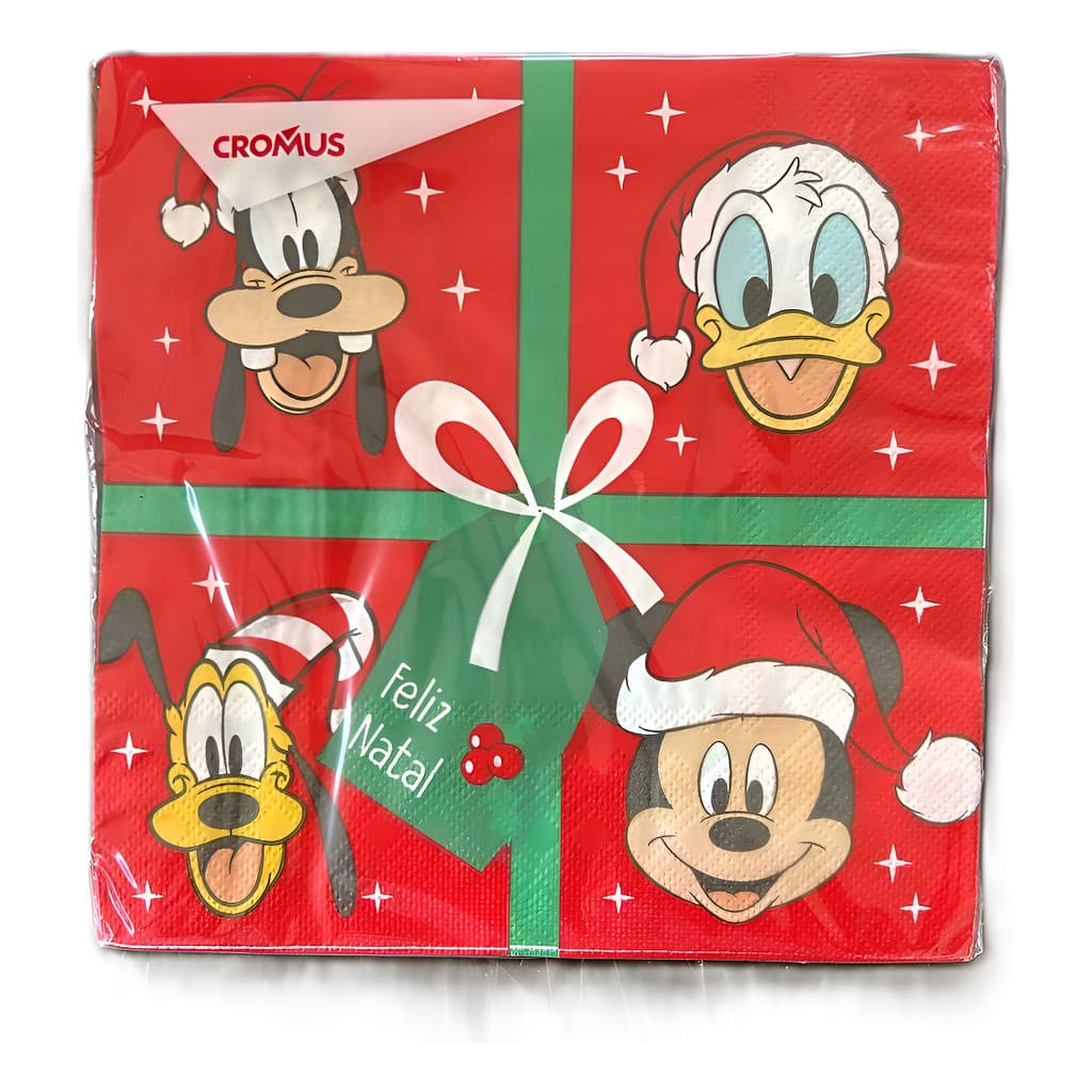 Guardanapo Mickey Sua Turma Disney 20fls F Dupla Natal Verm